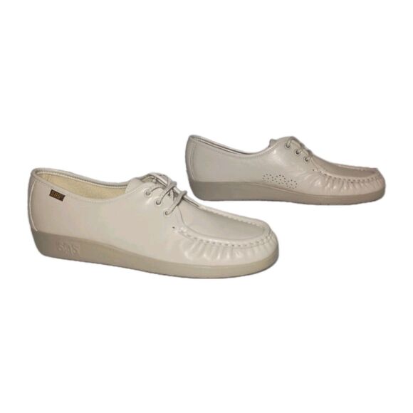 SAS Women's Siesta Comfort Shoes In Bone Size 9 Made In USA Handsewn - Picture 9 of 16